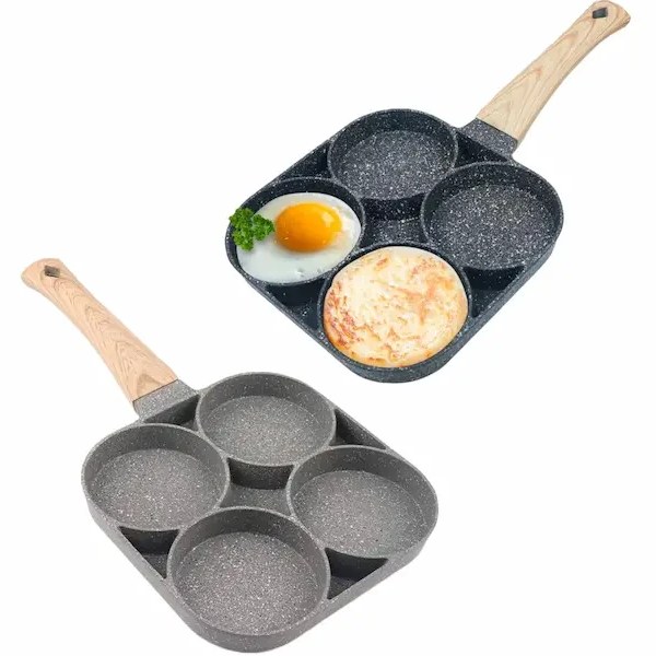 ماهیتابه گرانیتی سایز ۱۸ چهارخانه ۴ تکه(رنگ سفید)