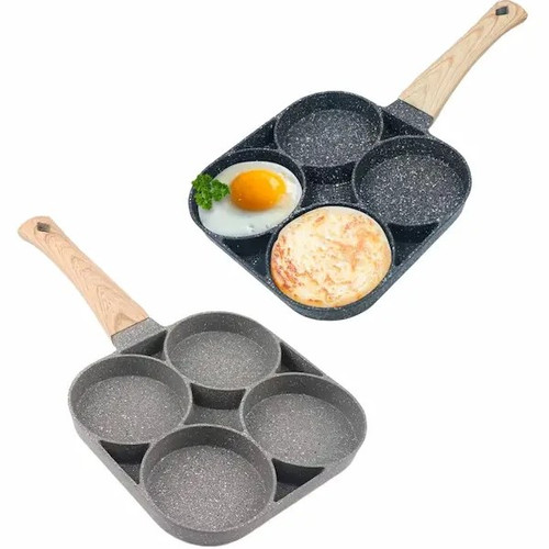 ماهیتابه گرانیتی سایز ۱۸ چهارخانه ۴ تکه(رنگ سفید)